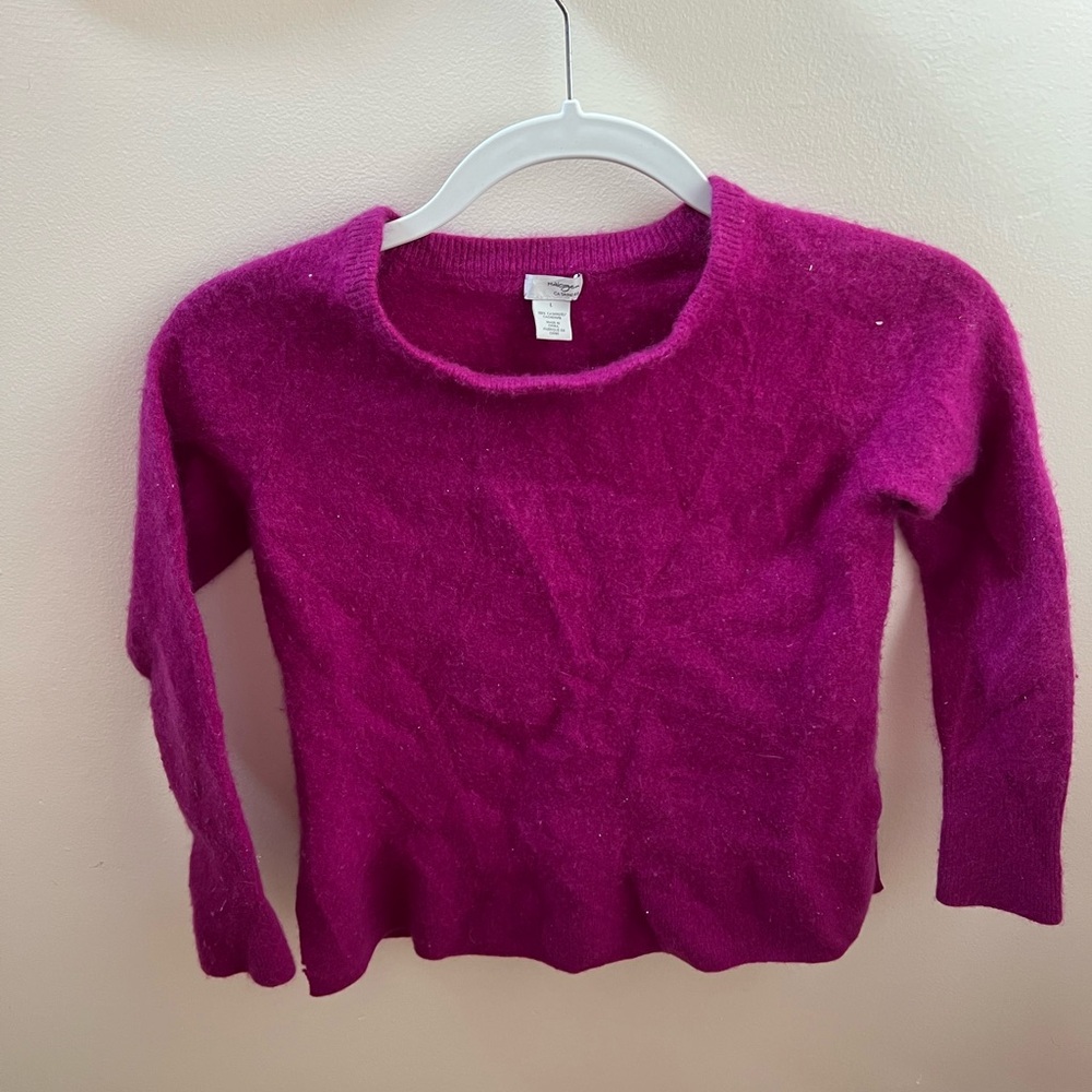 Halogen Cashmere Magenta Pink Purple Crewneck Sweater Size Large